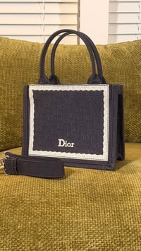 Image 4 of Book Tote - Navy 