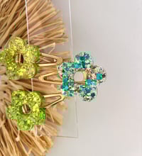 Barrette Blue Flower