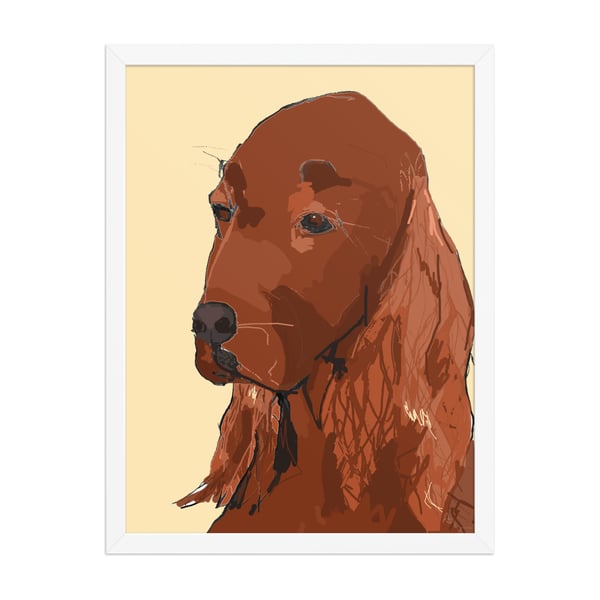 Image of IRISH SETTER FRAMED ART