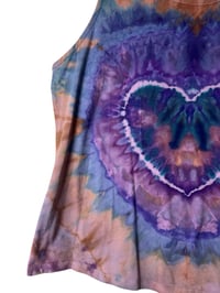 Image 5 of ♻️ UPCYCLED XL Ladies Heart Tank in Muted Ice Dye