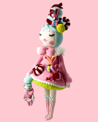 Image 2 of MEDIUM ART DOLL HOLIDAY SWEETIE & ORNAMENT 