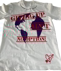 Image 2 of Unisex white  guano repair heart tee 