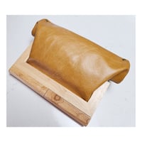 Image 5 of Butterscotch Leather & Timber Clutch