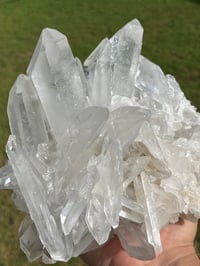 Image 3 of Large Clear Quartz Points Cluster Statement Piece #2258