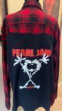 Vintage Red/Black Flannel Shirt Pearl Jam