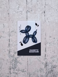 Image 1 of Black Galaxy Balloon Dog Magnetic Bookmark