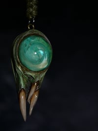 Image 5 of Teal Blue Snaggletooth Pendant