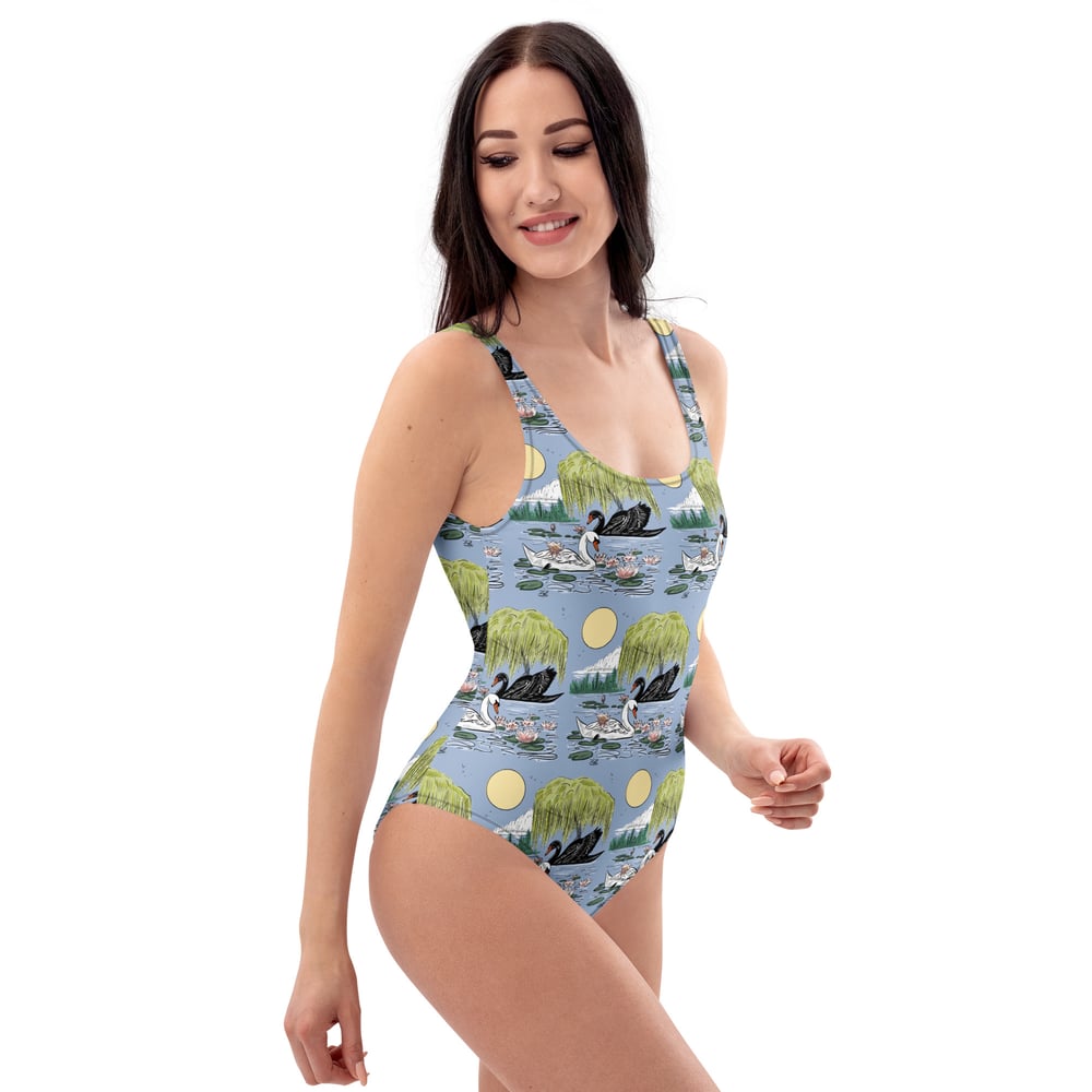 Swan Lake in color One-Piece Swimsuit