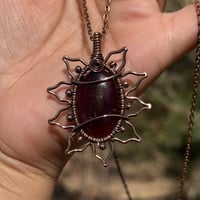 Image 4 of Red Garnet Sun/Flower Pendant 🌻❤️‍🔥