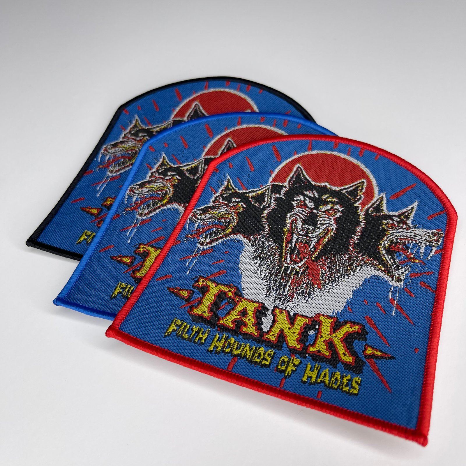 Tank - Filth Hounds Of Hades Woven Patch | Armed With Hammers