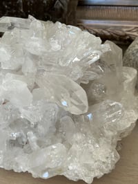 Image 3 of Large Clear Quartz Points Cluster Statement Piece #2133