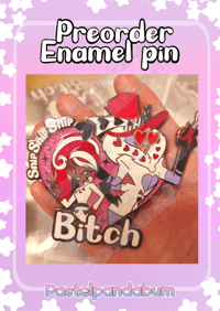 Image 2 of Hazbin Hotel - Snip Snip Bitch Enamel Pin badge