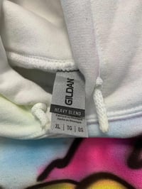 Image 11 of 1/1 Airbrush Hoodie on an XL White Hoodie