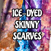 Image 1 of Ice Dyed Skinny Scarves- Various Colors and Patterns