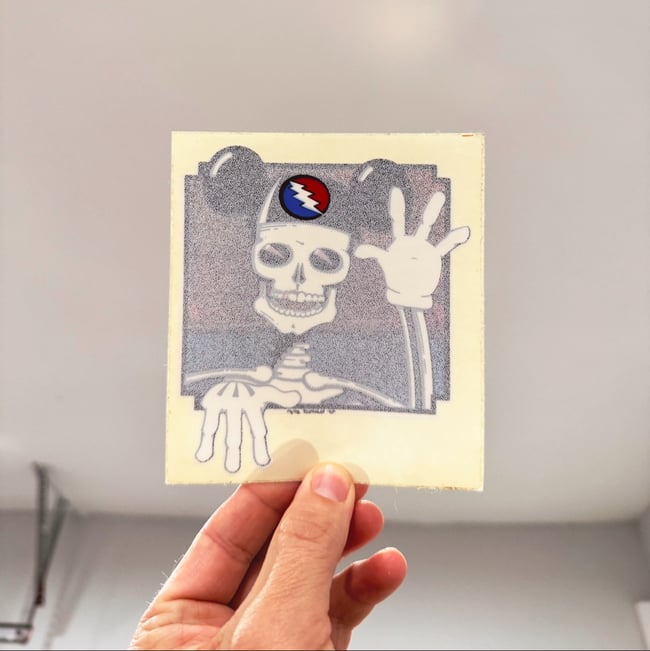 Grateful Dead 80s Kamikaze Mickey 4.5” Window Sticker 