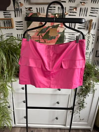 Image 1 of Zara mini stretch satin skirt 