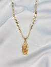 Virgin Mary Pendant 14K Gold Plated Necklace 