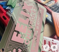Image 2 of CHROME & PINK FELIX CHRVROLET ICONIC LICENSE PLATE 