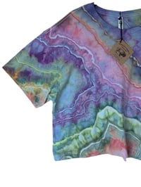 Image 3 of XL Crop Tee in Muted Euphoria Geode Dye