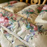 Image 4 of Vintage Glazed Cotton Chintzy Floral Mini Eiderdown £130