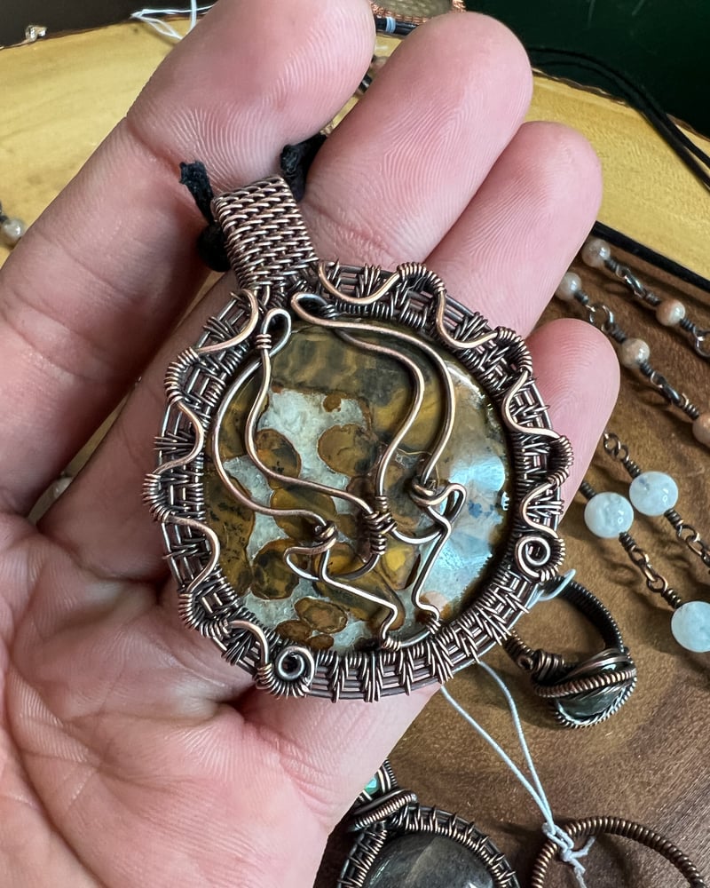 Image of Cobra Jasper - Taurus Zodiac Pendant