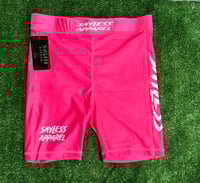 Image 1 of Sayless Biker Shorts (Pink&White)