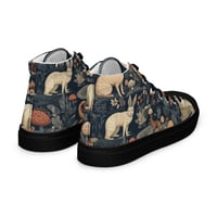 Image 16 of Woodland Creatures Boho Cottagecore Nature Inspired Women’s high top canvas shoes