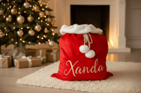 Image 2 of Personalized Red Pet Santa Sack Stocking