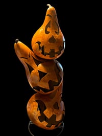 Image 1 of Three Headed Gourd Jack O Lantern Tower