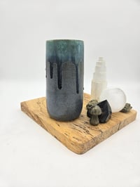 Image 1 of Blue Drip Vase Large