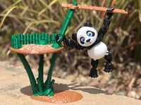 Image 3 of Flexible Panda with Bamboo Tree Stand and Play Ladder