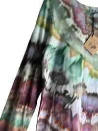 Image 6 of L Ladies Long-Sleeve Stretch Tee in Deep Agate Ice Dye