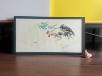 Image 1 of Chinese Ink and Wash Fan Painting on Rice Paper