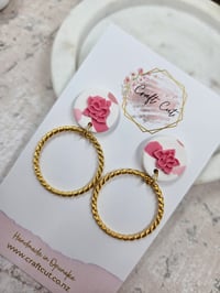 Image 3 of Terrazzo Hoop Earrings