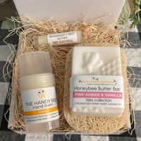 Image 1 of The Worker Bee Pink Amber & Vanilla Honeybee Butter Bar Self Care Box