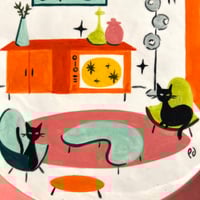 Image 2 of Pink Retro Room Scene