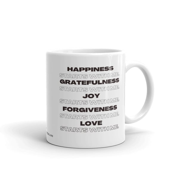 Image of It All Starts With Me Mantra Mug (black lettering)