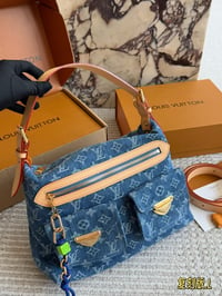 Image 1 of ĻV Vintage Denim Tote