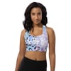 BOSSFITTED Glitter and Cheetah Print Longline Sports Bra