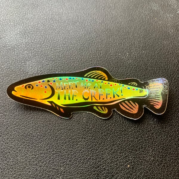 Image of Creek Trout - 3" holographic sticker