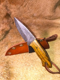 6" Damascus fixed blade 