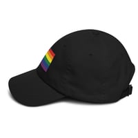 Image 3 of Minnesota Rainbow Pride Flag (6 Stripe) Dad hat
