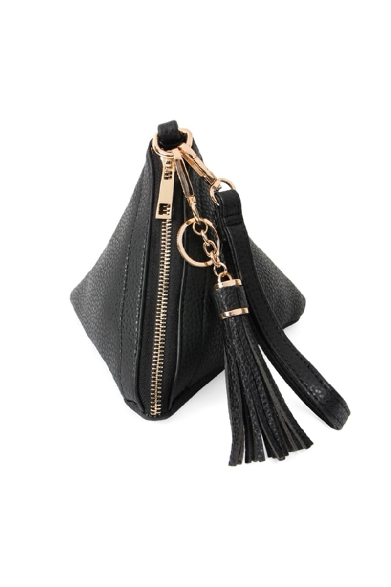 Image of Pyramid Shape Tassel Wristlet 