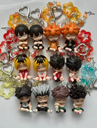 Image 1 of haikyuu figurine keychains