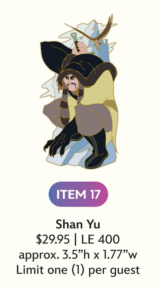 Image of Shan yu disney villains wdi pin le 400