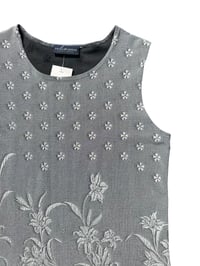 Image 2 of Stretchy Grey Floral Top M
