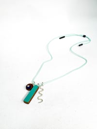 Image 1 of Shore Collection - Shape Necklace Turquoise, Navy, Walnut