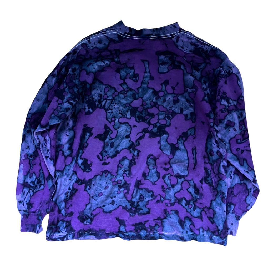 Image of Early 90’s Peace sign custom dye longsleeve t shirt; Size Large