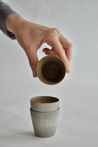 Image 3 of Speckled Grey Espresso Cup – Porcelain Inlay