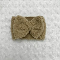 Beige Sherpa Bow